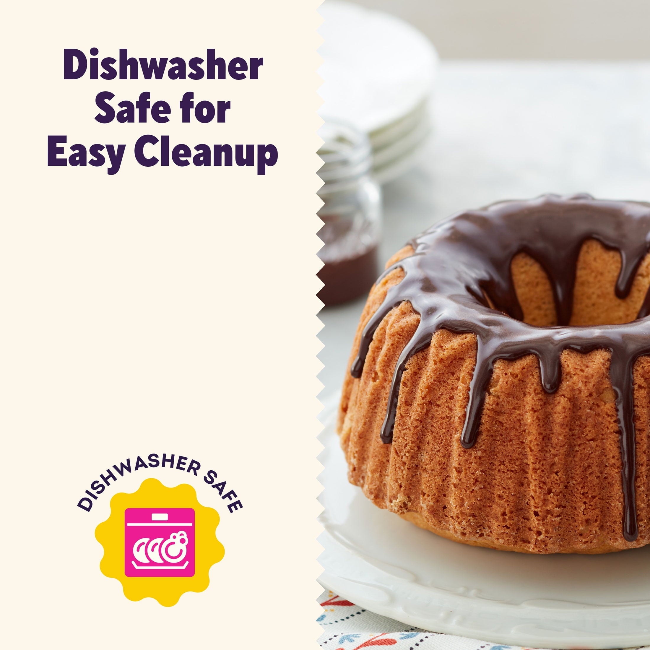 Wilton Everyday Non-Stick Bundt Cake Pan 6" Fluted Tube Baking Pan, Packaging May Vary - Image 6