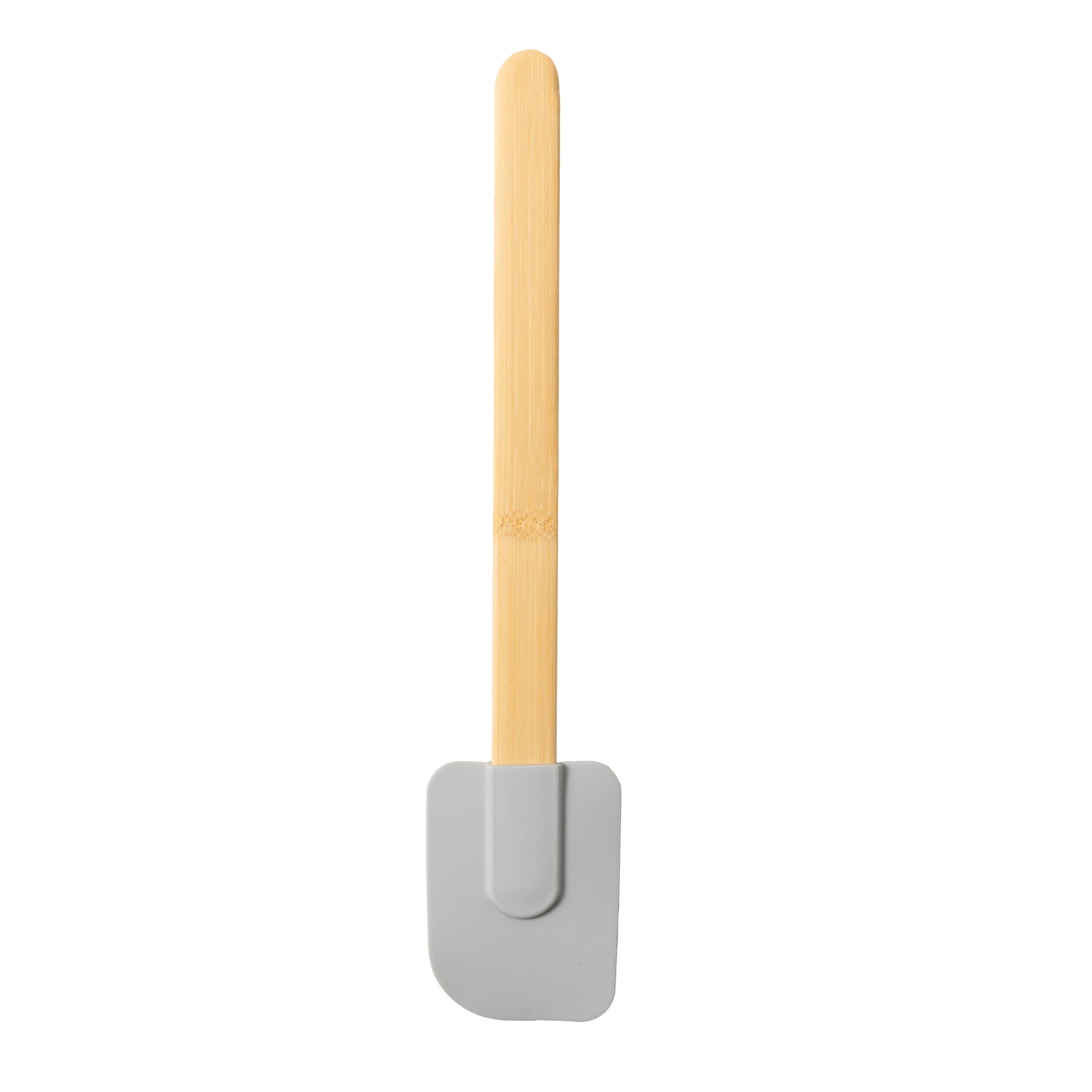 Mainstays Colorful Silicone Spatulas Set 4 with Bamboo Handles, Blue - Image 3